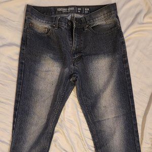 Oldfashoned Distressed Slim-Fit Bluejeans